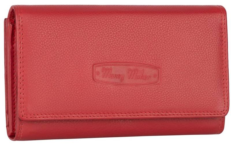Money Maker Geldbörse RFID Damen Geldbörse Portemonnaie Geldbeutel Damenbörse Leder, Damen Geldbörse klappbar mit Drückknopf Portemonnaie Geldbeutel von Money Maker