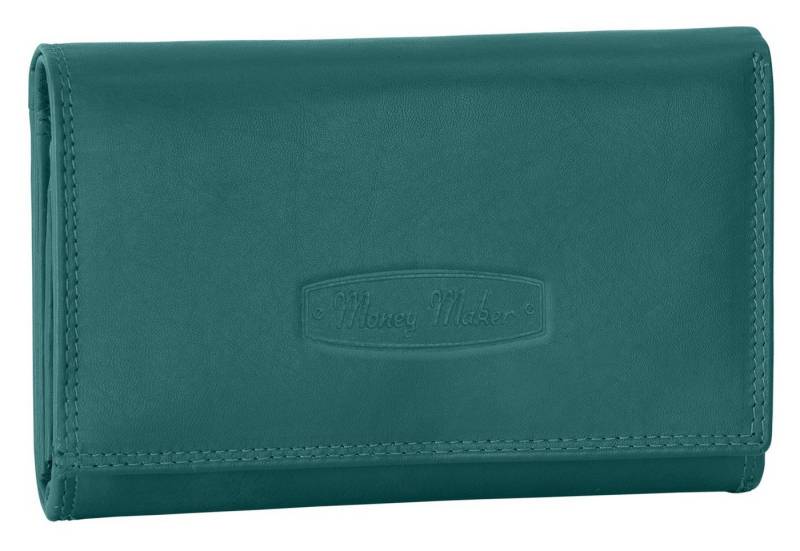 Money Maker Geldbörse RFID Damen Geldbörse Portemonnaie Geldbeutel Damenbörse Leder, Damen Geldbörse klappbar mit Drückknopf Portemonnaie Geldbeutel von Money Maker