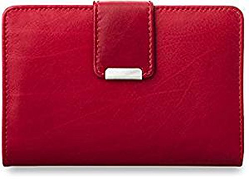 praktisches Damen - Portemonnaie Leder - Geldbörse (rot) von Money Maker