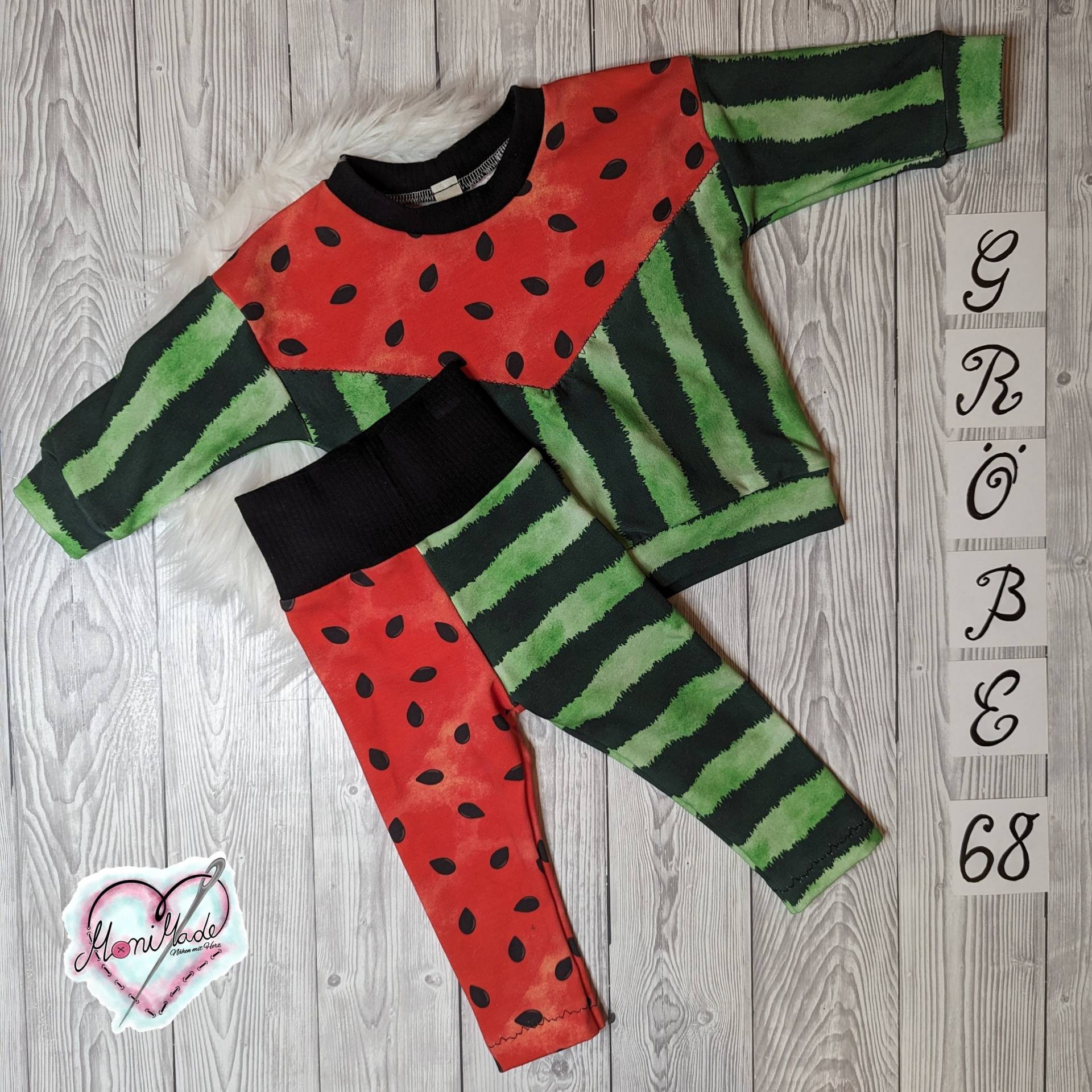 Melonen Set /Babyset/Sweatshirt/Leggings/Kombi/Größe 68-80 von MoniMadeShop