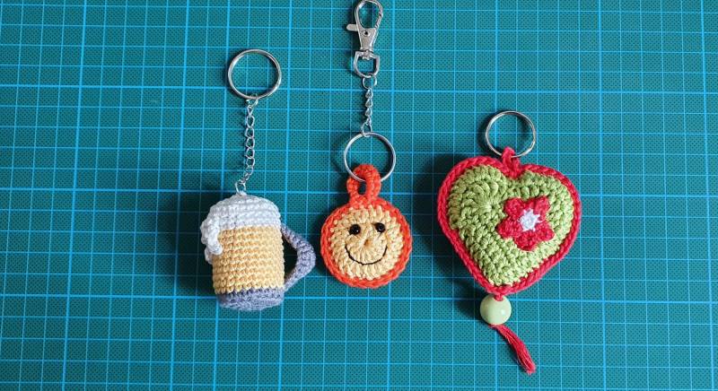 Handgemachte, Gehäkelte Schlüsselanhänger von MoniQBoutique