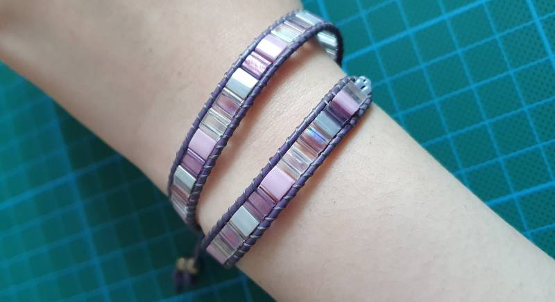 Kurzes Wickelarmband, Zweimal Um Den Arm Wickelbar, Makramee Armband von MoniQBoutique