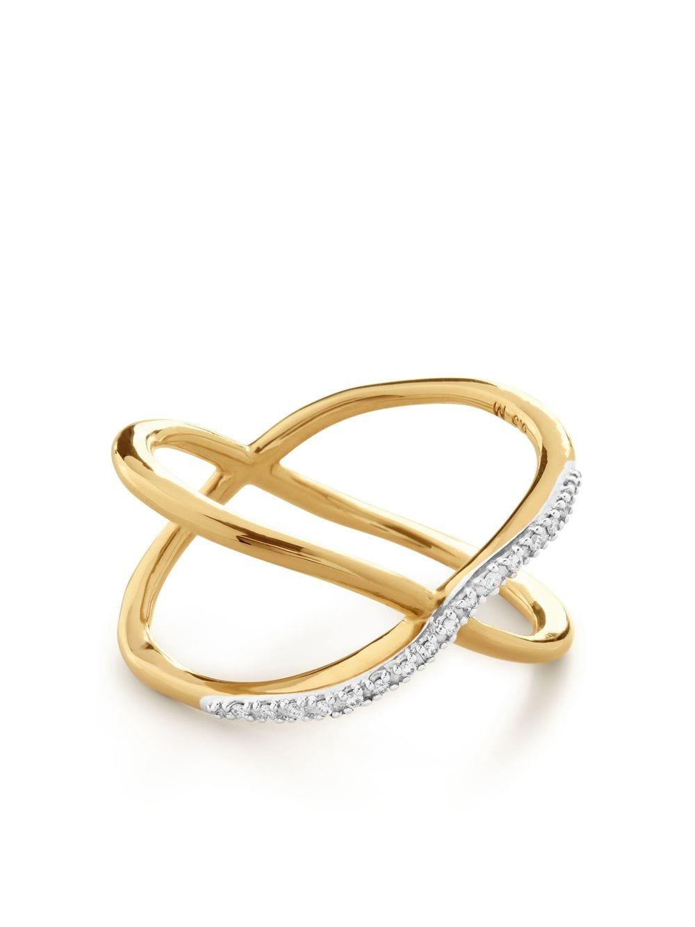 Monica Vinader Riva Diamond Kiss Ring - Gold von Monica Vinader