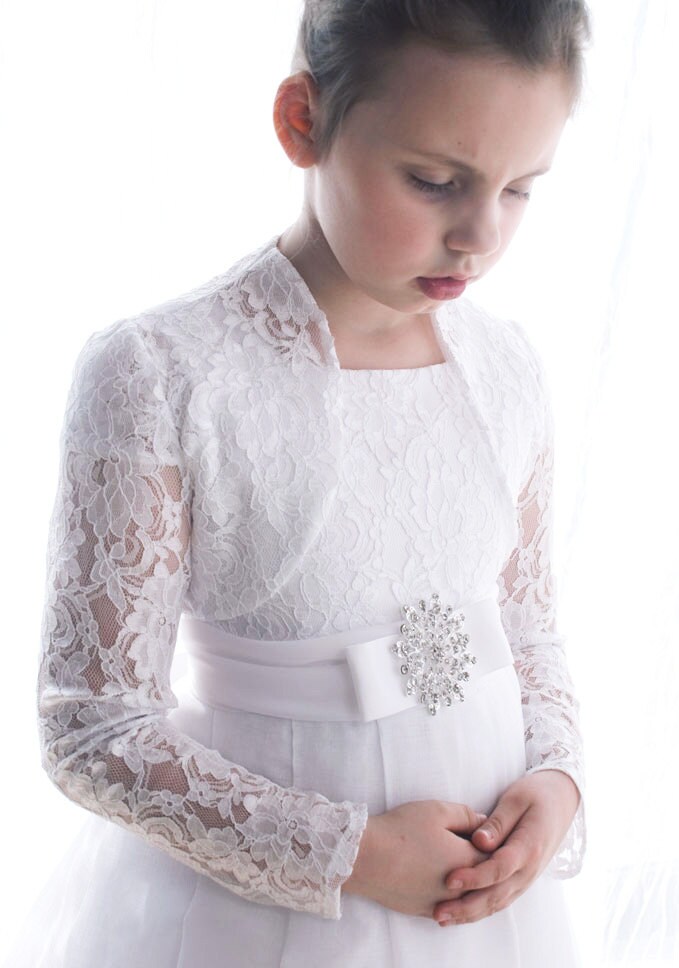 Bolero - Erstkommunion Mit Spitze, Handarbeit in Europa von MonikaVenika