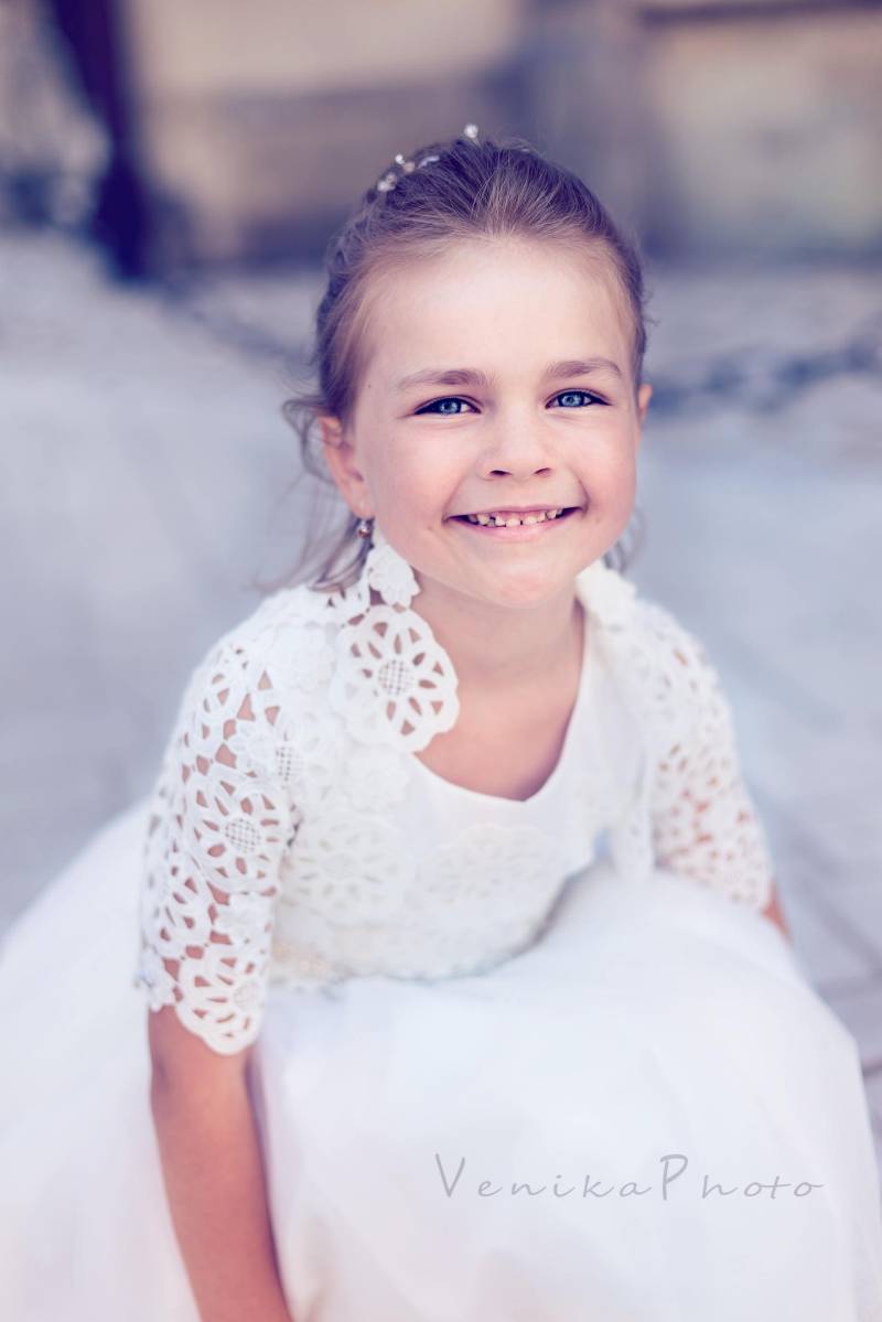 Spitzenbolero Zur Erstkommunion in Weißer Farbe von MonikaVenika