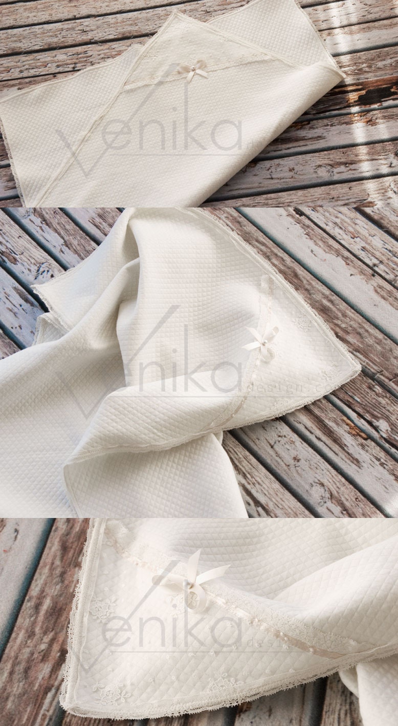 Taufdecke Baumwolle - Decke Zur Taufe von MonikaVenika