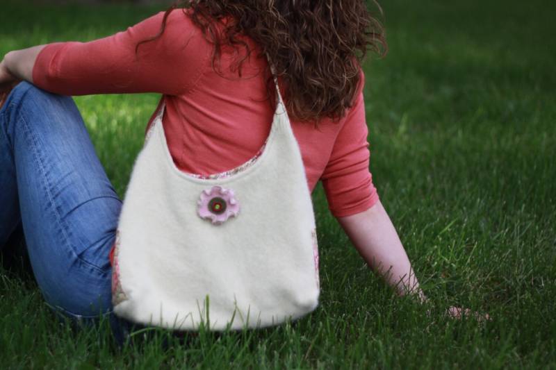 Gefilzte Wolle Geldbörse, Kaschmir Handgemachte Tasche, Handgemachte, Kaschmir von MoniquesFeltUniques