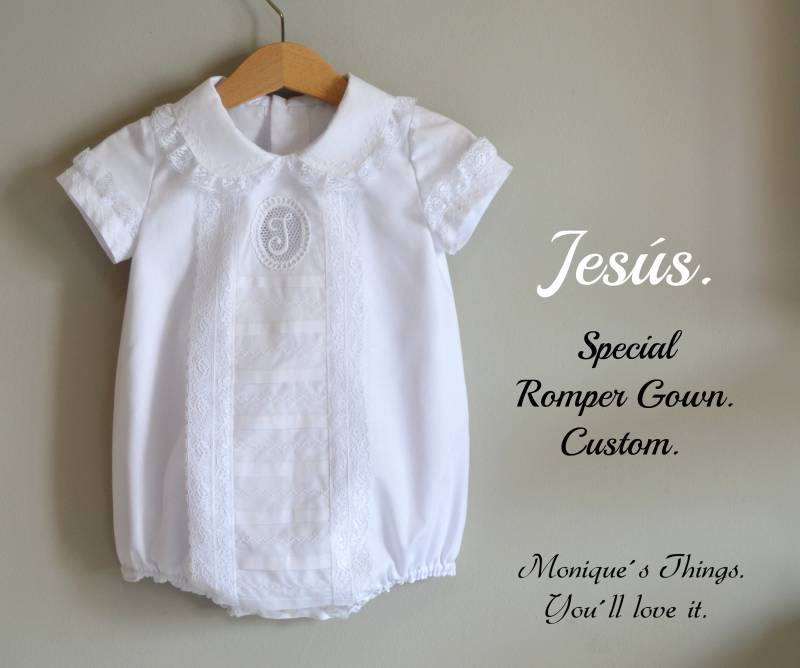 Jesus Zeremonien-strampler Baby Und Kind. Schweizer Rasen Spitze. Entwerfen Sie Ihr Eigenes Set. Verschiedene Farben. Taufen, Hochzeiten, Partyfeiern von Moniquesthingsshop