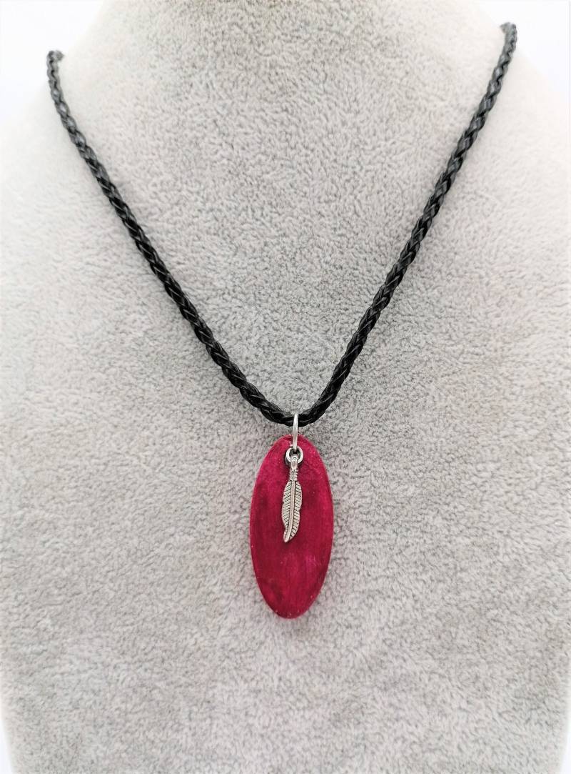 Betonschmuck - Serie Grey & Pink Anhänger Oval H 40 Mm B 18 Mit Metallfeder Hergestellt in Bayern Muttertag Ostern Frühling Sommer von MonisKunstladen