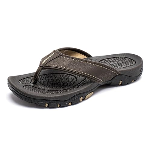 Monissy Bequeme Herren V2 Sandalen Männer Zehentrenner Flipflops Badelatschen Slides Hausschuhe Pantoffeln für Strand Urlaub Beach Surfen Freizeit Alltag Wandern Surfen Schwimm, Bronze, 47 von Monissy