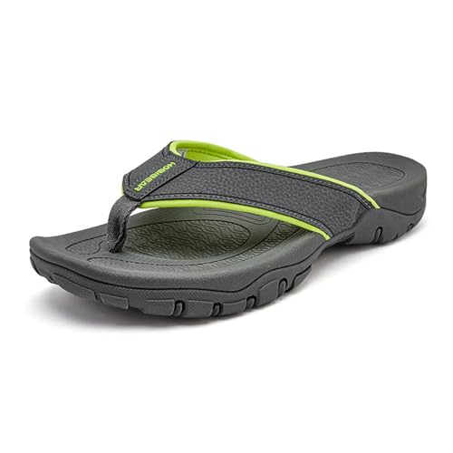 Monissy Bequeme Herren V2 Sandalen Männer Zehentrenner Flipflops Badelatschen Slides Hausschuhe Pantoffeln für Strand Urlaub Beach Surfen Freizeit Alltag Wandern Surfen Schwimm, Grün, 48 von Monissy