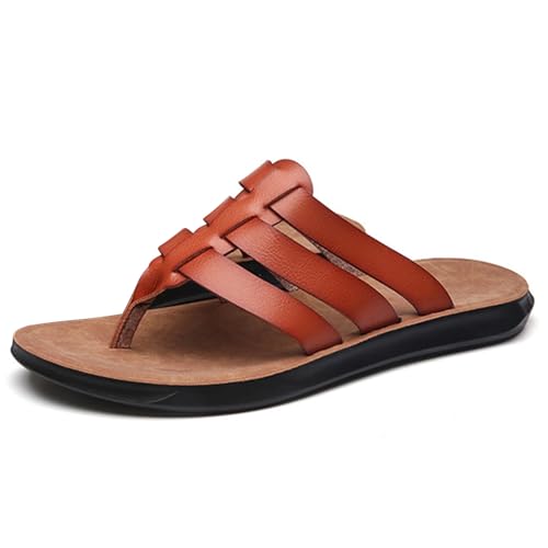 Monissy Bequeme Sommer V2 Sandalen Männer Flipflops Zehentrenner Pantoffeln Hausschuhe Badelatschen für Freizeit Alltag Geschenk Erwachsene Schuhe Strand Urlaub Schwimm, Bronze, 44 von Monissy