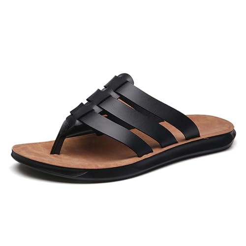 Monissy Bequeme Sommer V2 Sandalen Männer Flipflops Zehentrenner Pantoffeln Hausschuhe Badelatschen für Freizeit Alltag Geschenk Erwachsene Schuhe Strand Urlaub Schwimm, Schwarz, 43 von Monissy