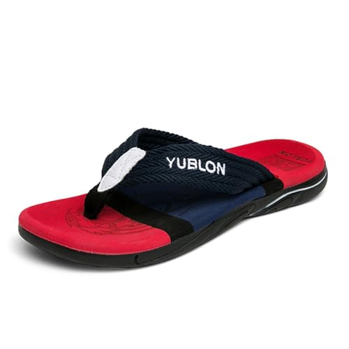 Monissy Herren Sommer Flipflops Männer Zehentrenner V2 Sandalen Pantoffeln für Strand Beach Hawaii Pool Wasserpark Urlaub Freizeit Alltag Schwimm, Blau, 45 von Monissy
