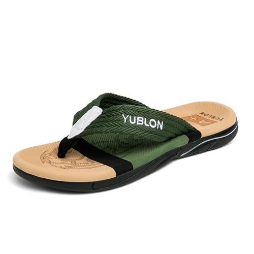 Monissy Herren Sommer Flipflops Männer Zehentrenner V2 Sandalen Pantoffeln für Strand Beach Hawaii Pool Wasserpark Urlaub Freizeit Alltag Schwimm, Grün, 43 von Monissy