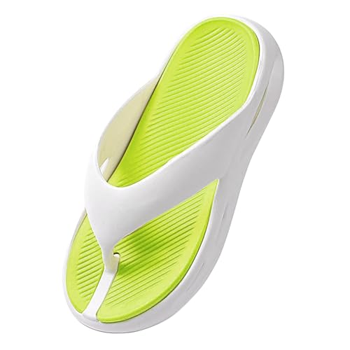 Monissy Herren Sommer Zehentrenner Männer Badelatschen Flipflops V2 Sandalen für Erwachsene Slides Hausschuhe für Strand Camping Urlaub Beach Surfen Schwimm Pool Wasserpark, Grün, 45 von Monissy