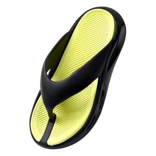 Monissy Herren Sommer Zehentrenner Männer Badelatschen Flipflops V2 Sandalen für Erwachsene Slides Hausschuhe für Strand Camping Urlaub Beach Surfen Schwimm Pool Wasserpark, Schwarz, 41 von Monissy