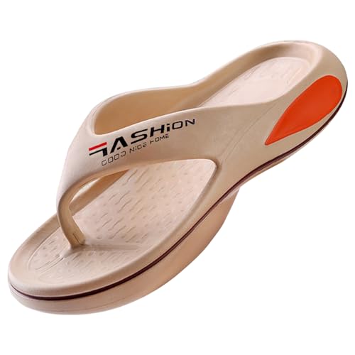 Monissy Männer Zehentrenner Herren Sommer Flipflops V2 Sandalen Jungen Badelatschen Slides Pantoffeln Hausschuhe Freizeit Strand Alltag Urlaub Schwimm Wandern Camping Surfen Beach, Braun, 43 von Monissy