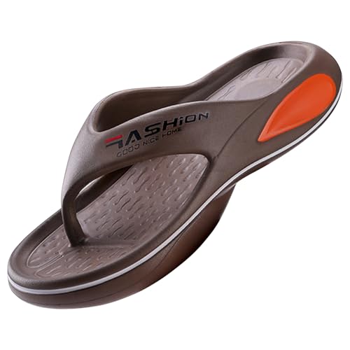 Monissy Männer Zehentrenner Herren Sommer Flipflops V2 Sandalen Jungen Badelatschen Slides Pantoffeln Hausschuhe Freizeit Strand Alltag Urlaub Schwimm Wandern Camping Surfen Beach, Bronze, 40 von Monissy