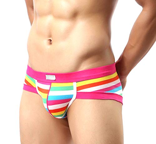 Monissy Regenbogen Slip Herren Rainbow CSD Köln Männer Baumwolle Gay Lesbian Panties in Größe L-3xl von Monissy