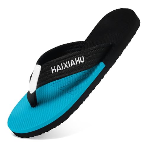 Monissy Sommer Herren Zehentrenner Männer Flipflops EVA Pantoffeln Jungen Hausschuhe V2 Sandalen Badelatschen für Strand Urlaub Geschenk Beach Hawaii Beach Surfen Schwimm Pools, Blau, 45 von Monissy