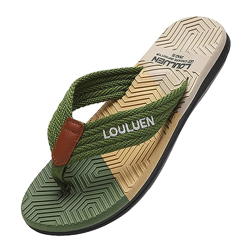 Monissy unisex Badelatschen herren Flipflops damen Zehentrenner Pantoletten Espadrilles slipper slides badenschuhe sommerschuhe hausschuhe Wandern Zuhause Strand Wasser Schwimm Pools, Grün, 42 von Monissy