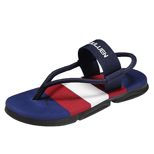 Monissy unisex Badelatschen herren Zehentrenner Damen Flipflops V2 Sandalen Pantoletten Slides Schlappen sommerschuhe Hausschuhe Badenschuhe für Freizeit Alltag Strand Wandern Pools, Blau, 37 von Monissy