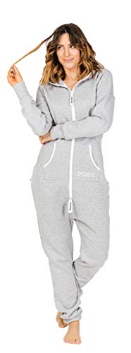 Moniz Damen Jumpsuit, Onesie, Overall (grau, L) von Moniz