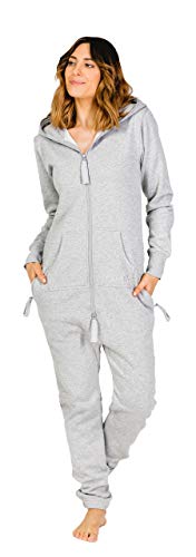 Moniz Damen Jumpsuit, Onesie, Overall (L, Sand Grey) von Moniz