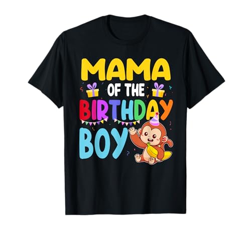 Mama of The Birthday Boy, Affenfamilie, Matching T-Shirt Mama of The Birthday Boy, Affenfamilie, Matching T-Shirt von Monkey Birthday Family Shirts