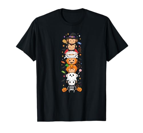 Lustiger AFFE Hexe Vampir Geist Halloween Kinder Herren Damen T-Shirt Lustiger AFFE Hexe Vampir Geist Halloween Kinder Herren Damen T-Shirt von Monkey Lovers Halloween Skeleton Mummy Outfits