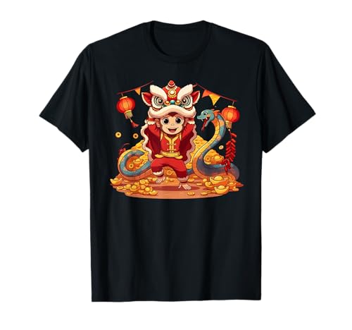 Lustiger Affe Schlange Chinesisches Neujahr 2025 Damen Herren Kinder T-Shirt Lustiger Affe Schlange Chinesisches Neujahr 2025 Damen Herren Kinder T-Shirt von Monkey Lovers Year Of The Snake Lunar New Year