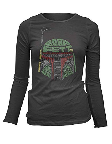 Damen Longsleeve T-Shirt Boba Fett Star Movie Kino Wars von Monkey Print