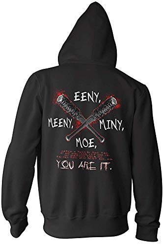 Herren Kapuzenpullover Zipper Walking, Dead Eeny Meeny Miny Moe. You Are it ! Negan von Monkey Print