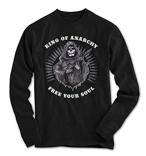 Herren Longsleeve Shirt King of Anarchy Sons Serie von Monkey Print