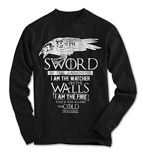 Herren Longsleeve T-Shirt Game of Thrones Die Nachtwache, das Lied Serie TV von Monkey Print