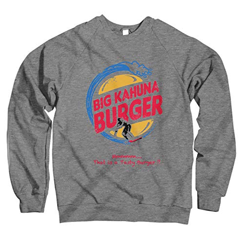 Herren Pullover Sweater Big Kahuna Burger Fiction Movie Pulp, Farbe:Graumeliert, Größe:M von Monkey Print