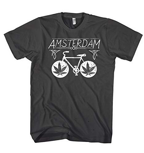 Herren T-Shirt Amsterdam Hanf Tour Ganja Trip, Farbe:Anthrazit, Größe:3XL von Monkey Print