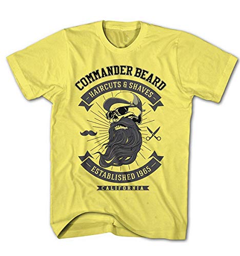 Herren T-Shirt Commander Beard California Friseur Gangster von Monkey Print