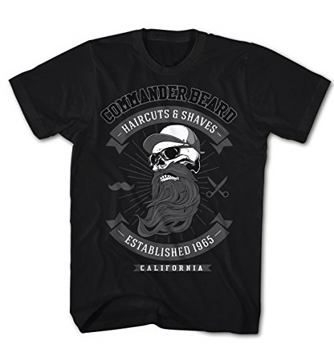 Herren T-Shirt Commander Beard California Friseur Gangster von Monkey Print