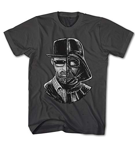 Herren T-Shirt Darth Heisenberg Vader Breaking Business Bad Empire, Farbe:Anthrazit, Größe:L von Monkey Print