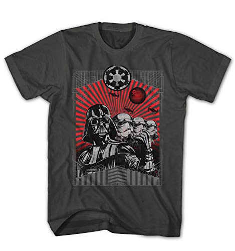 Herren T-Shirt Darth Vader Trooper - The Dark Side Wars Movie Film Star, Farbe:Anthrazit, Größe:L von Monkey Print