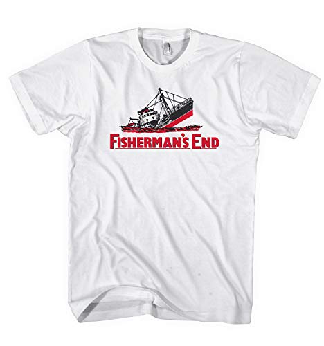 Herren T-Shirt Fishermans End - Funny Seemann Spass, Farbe:Weiß, Größe:M von Monkey Print