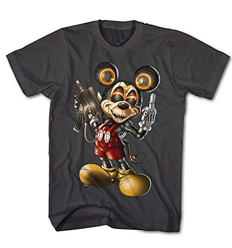 Herren T-Shirt Killer Maus Mick Cyber Cartoon von Monkey Print