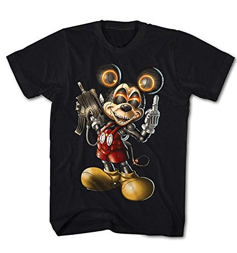 Herren T-Shirt Killer Maus Mick Cyber Cartoon von Monkey Print