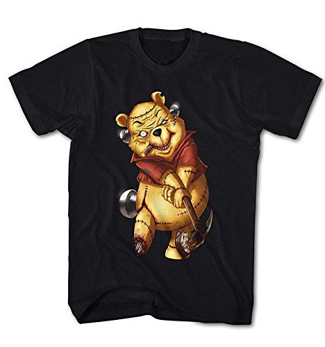 Herren T-Shirt Killer Pooh Cartoon Golf Teddy Bär von Monkey Print