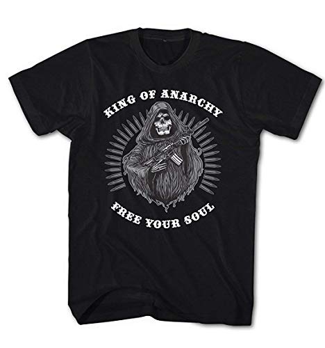 Herren T-Shirt King of Anarchy Sons Serie von Monkey Print