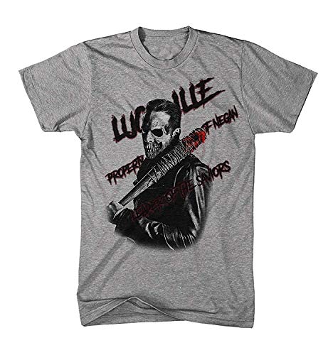 Herren T-Shirt Negan Totenkopf Saviors Walking Zombie Dead Lucille von Monkey Print