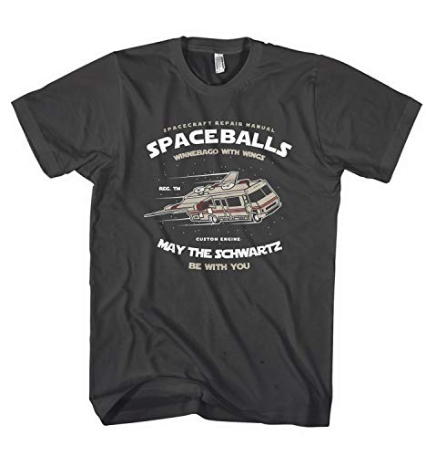Herren T-Shirt Spaceballs Wohnmobil Raumschiff Waldi Lord Helmchin, Farbe:Anthrazit, Größe:L von Monkey Print