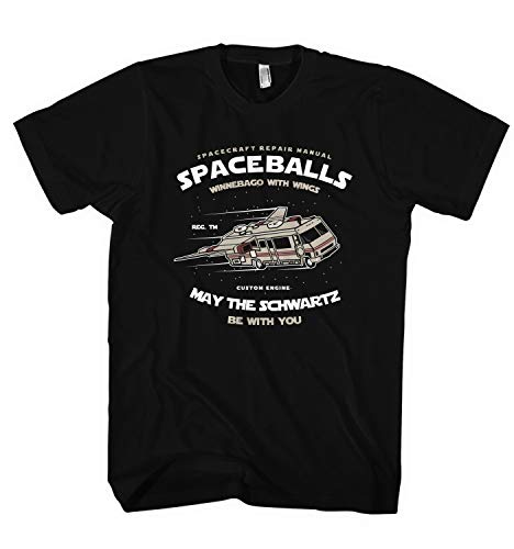 Herren T-Shirt Spaceballs Wohnmobil Raumschiff Waldi Lord Helmchin, Farbe:Schwarz, Größe:4XL von Monkey Print